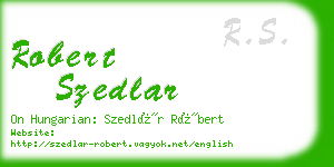 robert szedlar business card